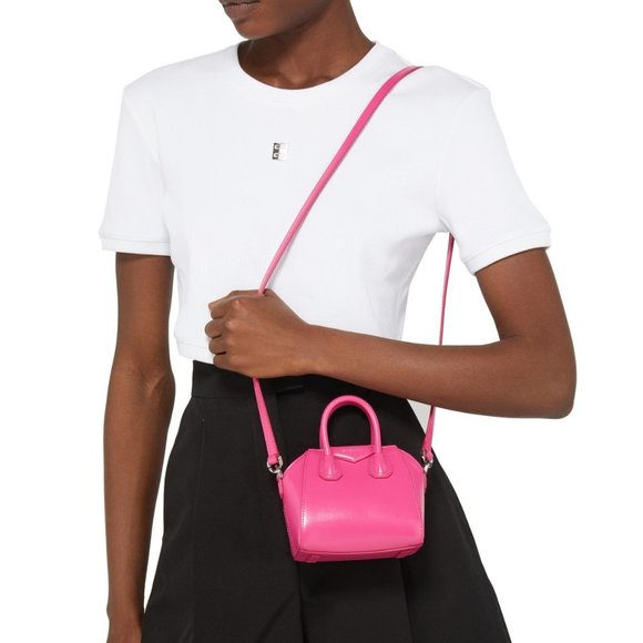 Givenchy Handbags - GIVENCHY PINK ‘ANTIGONA MICRO’ SHOULDER BAG